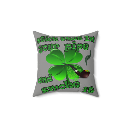 celtics logo - Faux Suede Square Pillow - (grey)