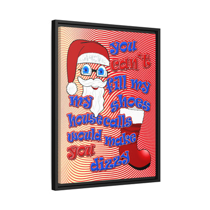 santa's shoes - framed canvas art (yellow-orange wave)