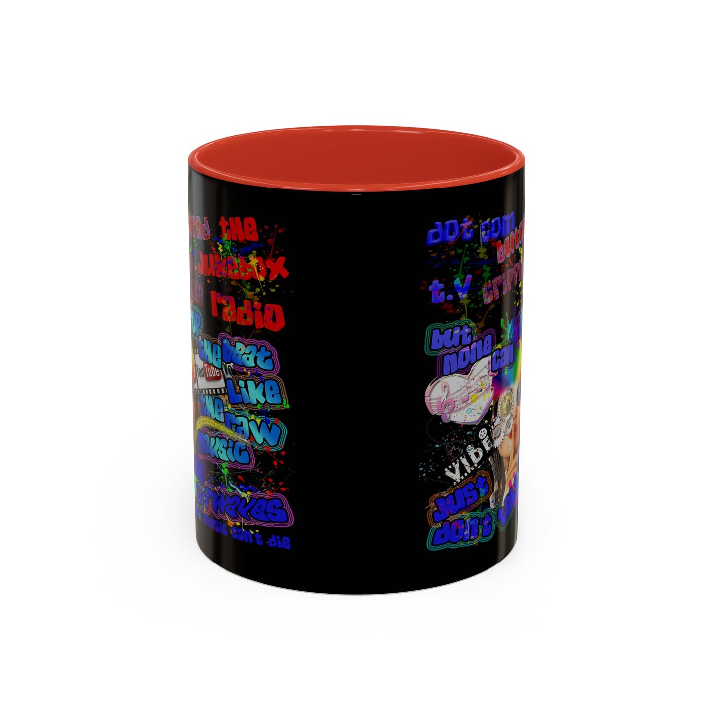 drop the beat - Accent Mug (black)