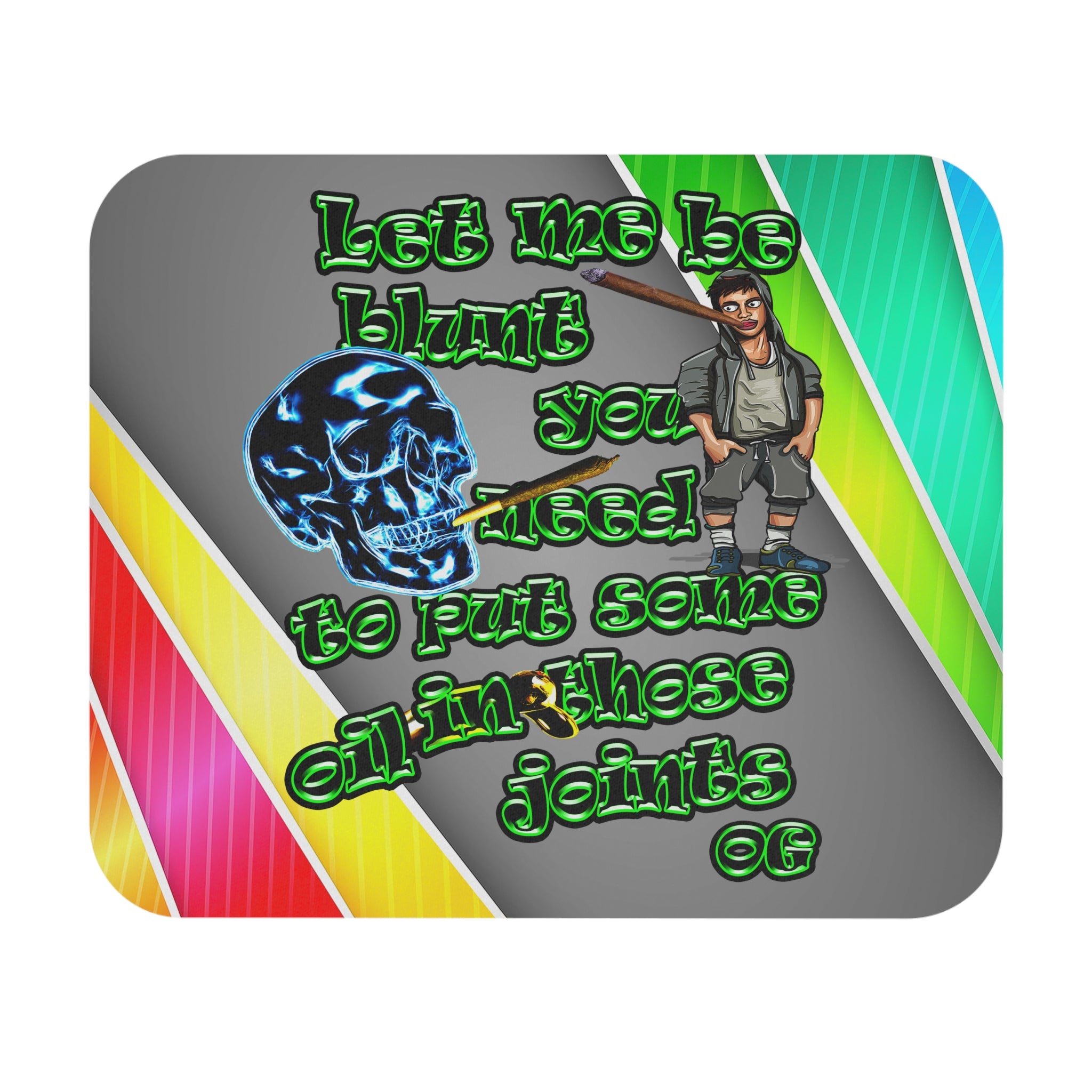 og - Mouse Pad (Rectangle) (rainbow split)