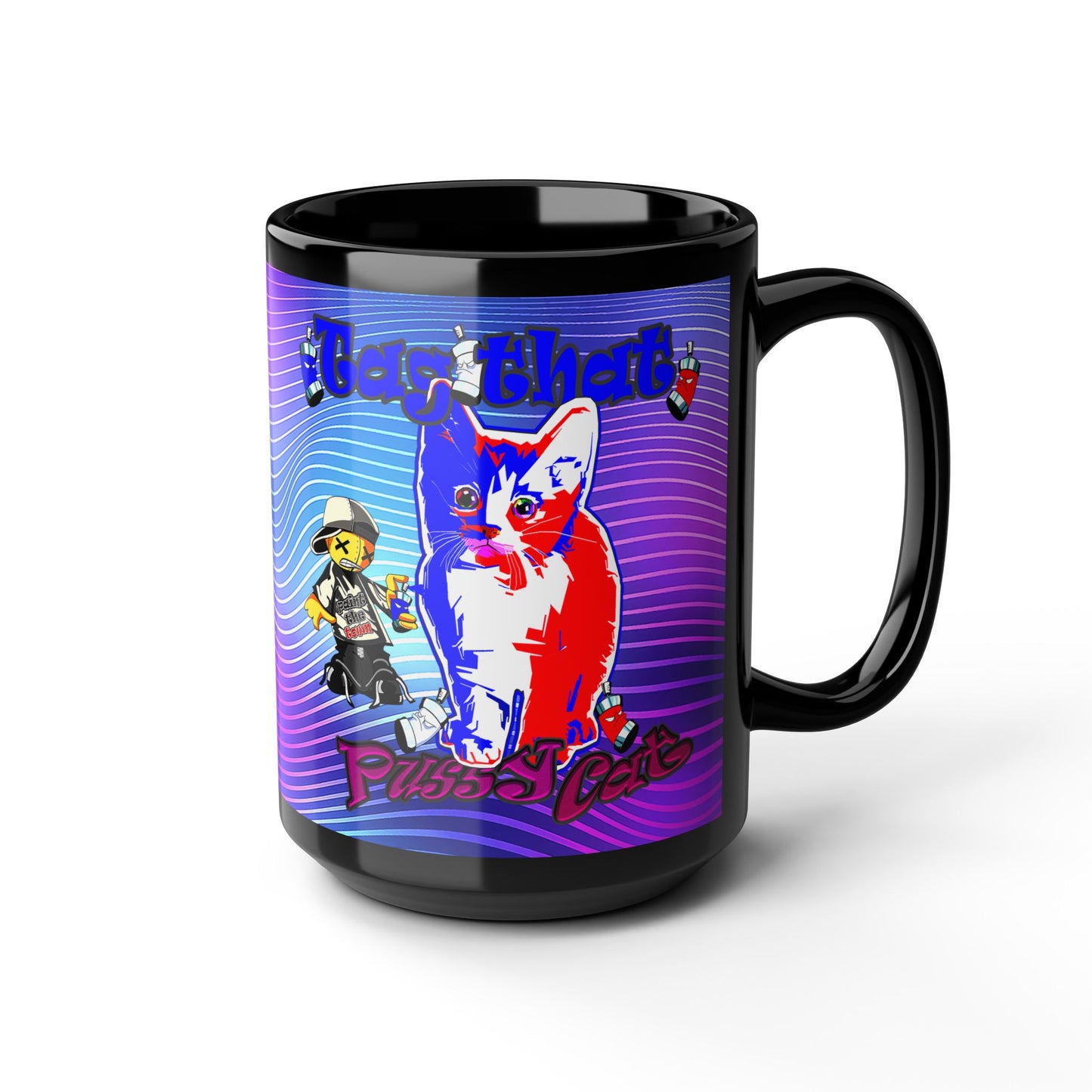 tag that - Black Mug (purple wave)