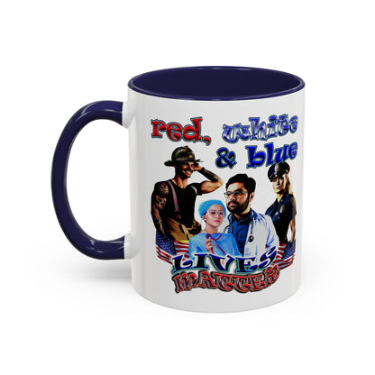rw&b lives matter - Accent Mug (white)