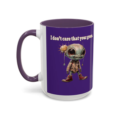 I don't care that your grey - Accent Mug (purple)