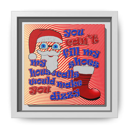 santa's shoes - framed canvas art (yellow-orange wave)