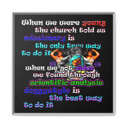 doggystyle - framed canvas art (black)