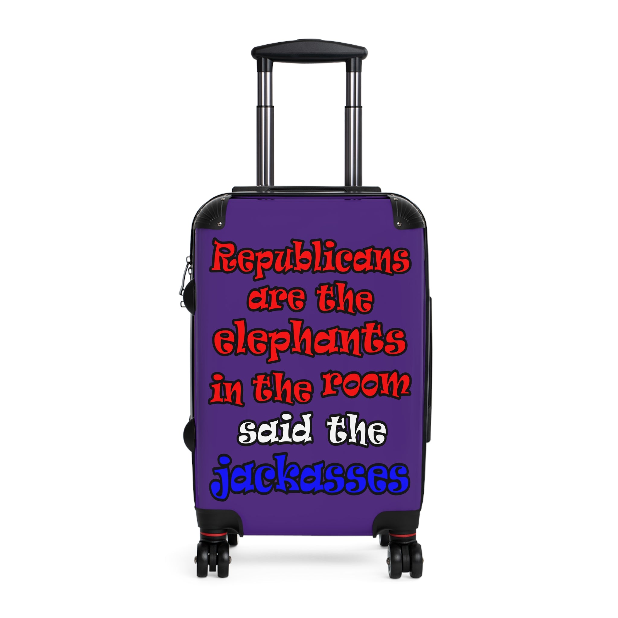 donkeys and elephants - Suitcase (purple)