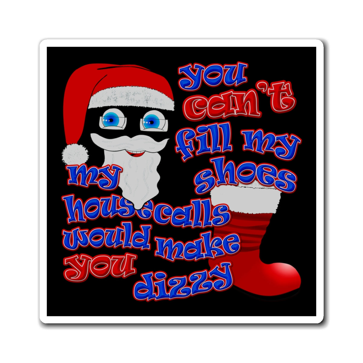 santa's shoes - Magnets - (black)