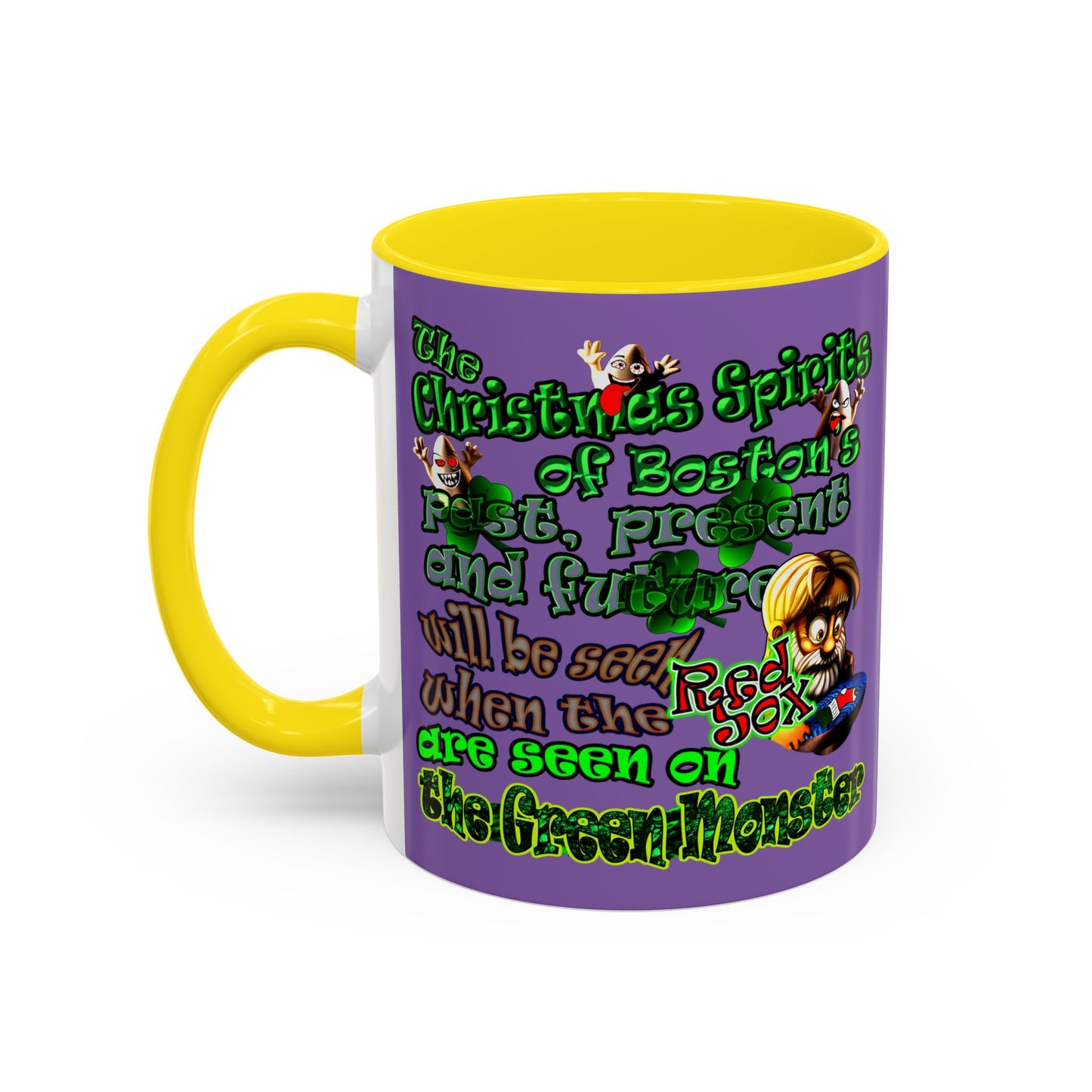 christmas spirits of boston - Accent Mug (light purple)