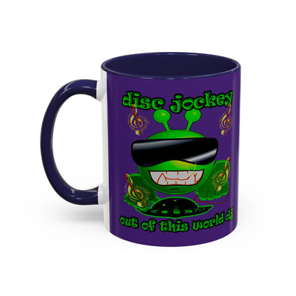 disc jockey - Accent Mug (purple)