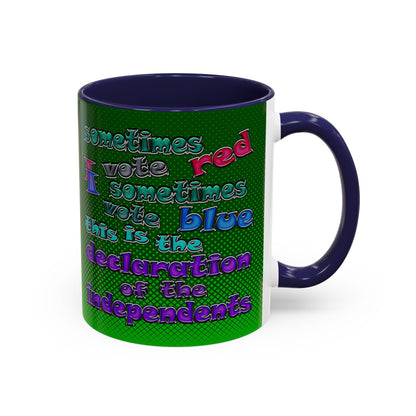 declaration of the independents - Accent Mug (logo green)