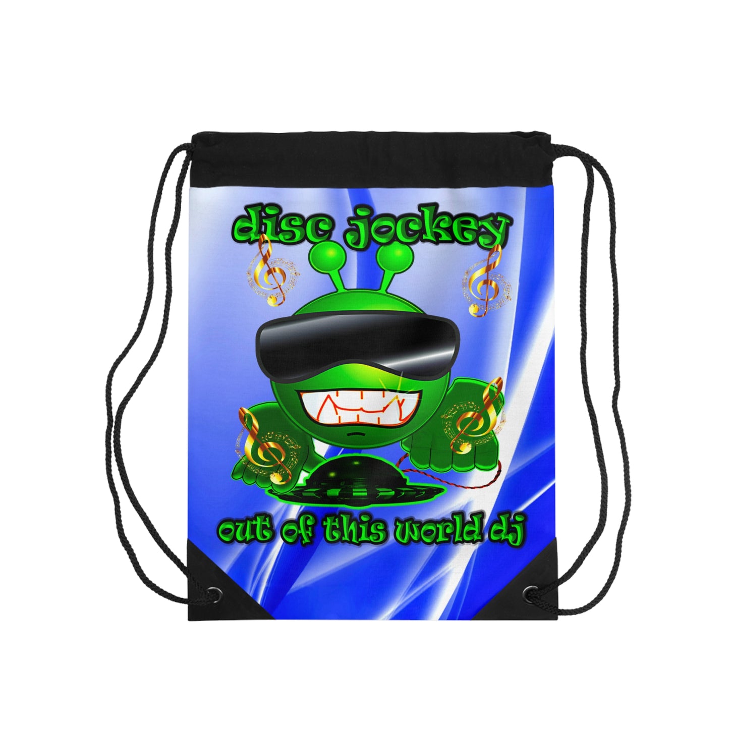 disc jockey - Drawstring Bag (blue-white wave)