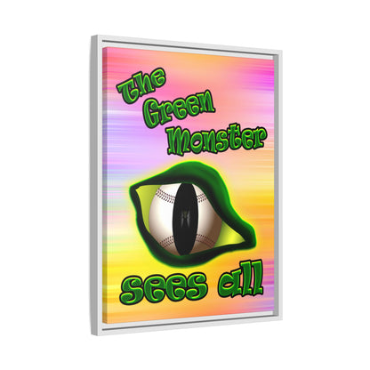 green monster - framed canvas art (color blur)
