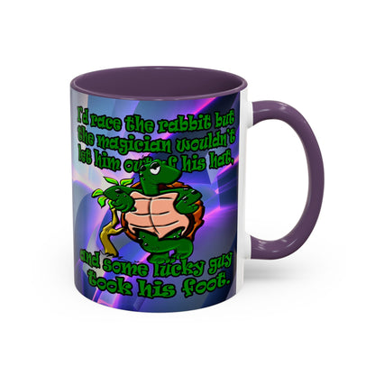 turtle race - Accent Mug (grey-pink wave)