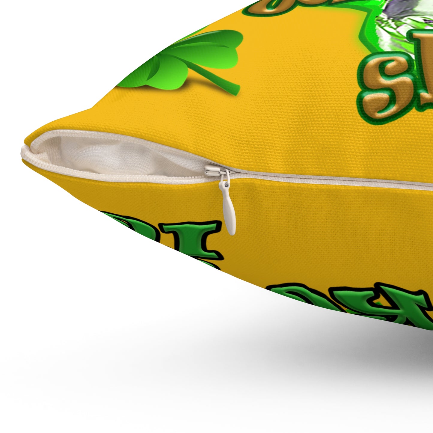 celtics logo - Spun Polyester Square Pillow - (yellow)
