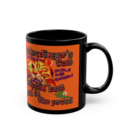 schrodinger's cat - Black Mug (orange)