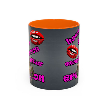 hoes b4 bros - Accent Mug (grey-light grey)