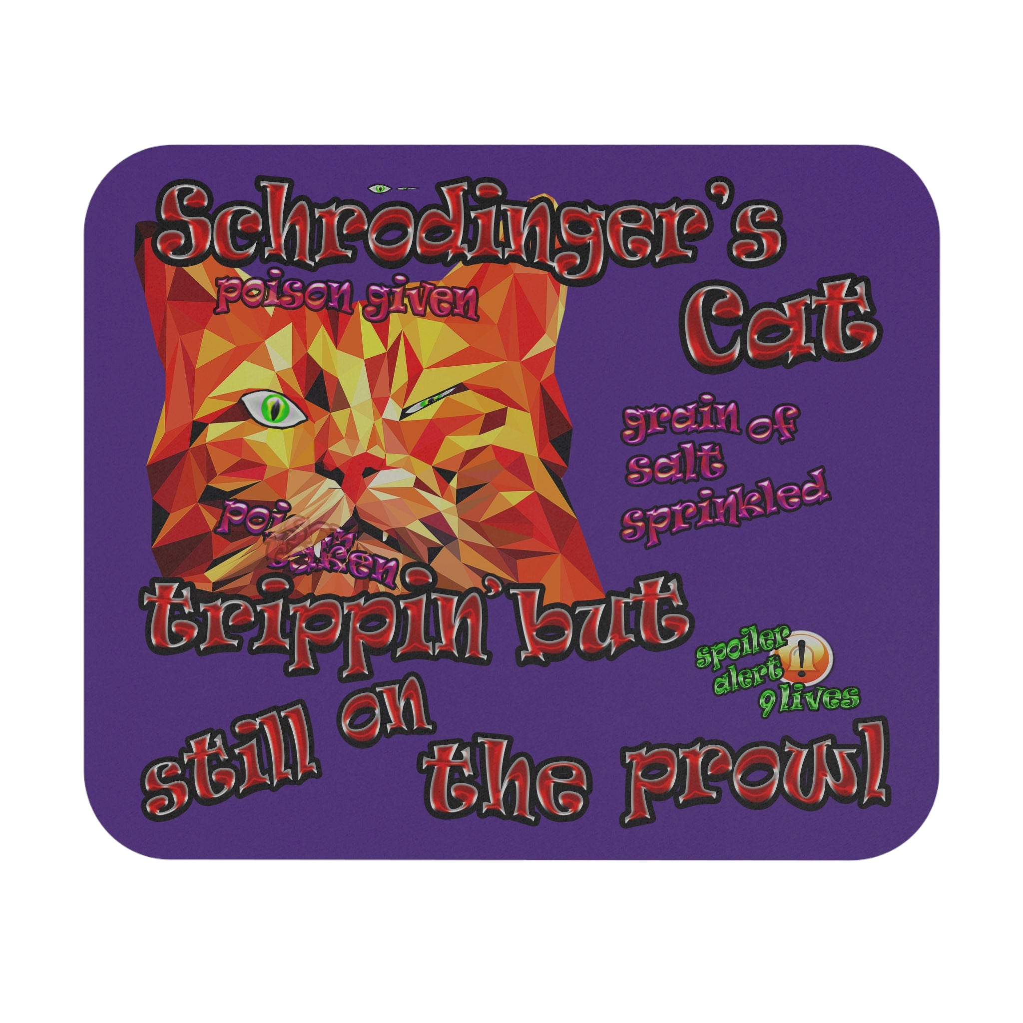 schrodinger's cat - Mouse Pad (Rectangle) (purple)