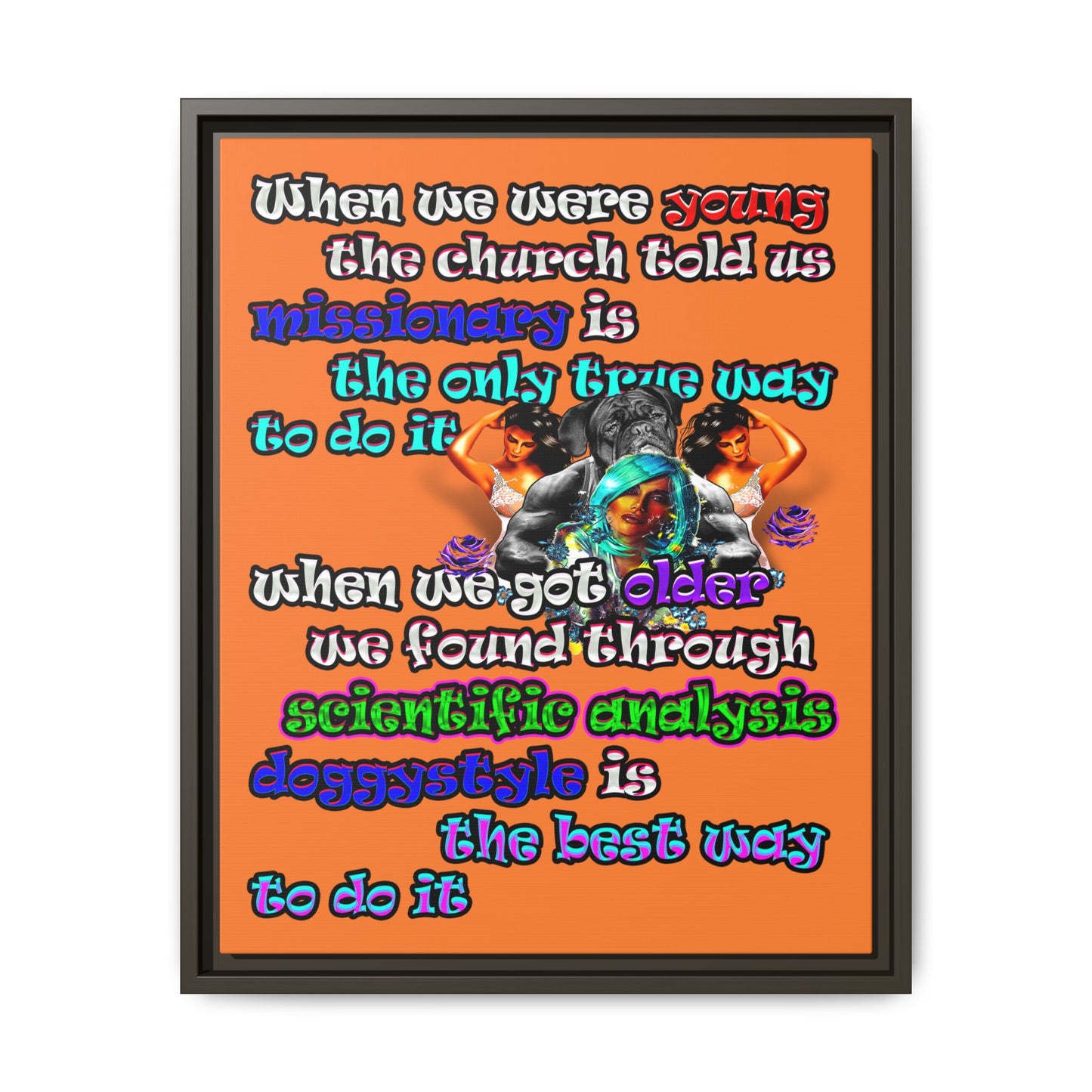 doggystyle - framed canvas art (crusta)