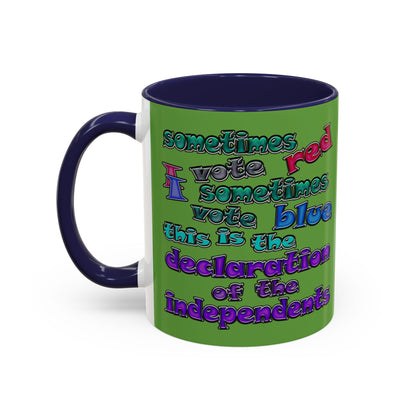 declaration of the independents - Accent Mug (green)