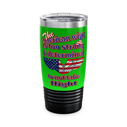 american wing - Ringneck Tumbler, 20oz (logo green)