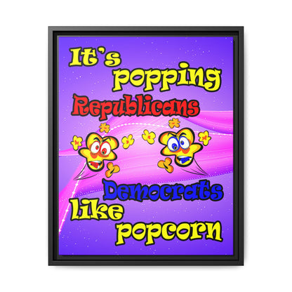 popping like popcorn - framed canvas art (purple-pink wave)
