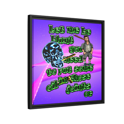 og - framed canvas art (purple-pink wave)