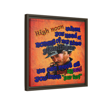 high noon - framed canvas art (burnt orange)