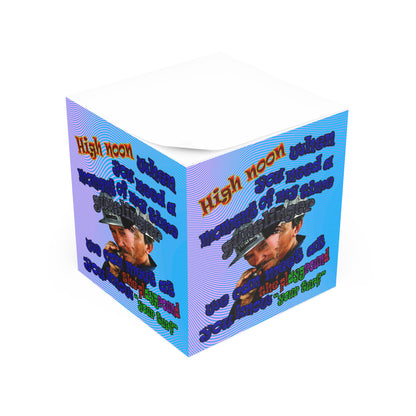 high noon - note cube (light blue-purple wave)
