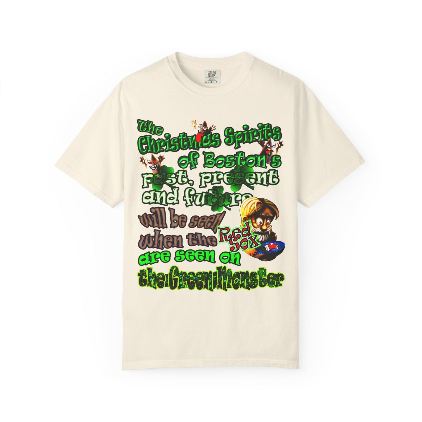 christmas spirits of boston - Unisex Garment-Dyed T-shirt