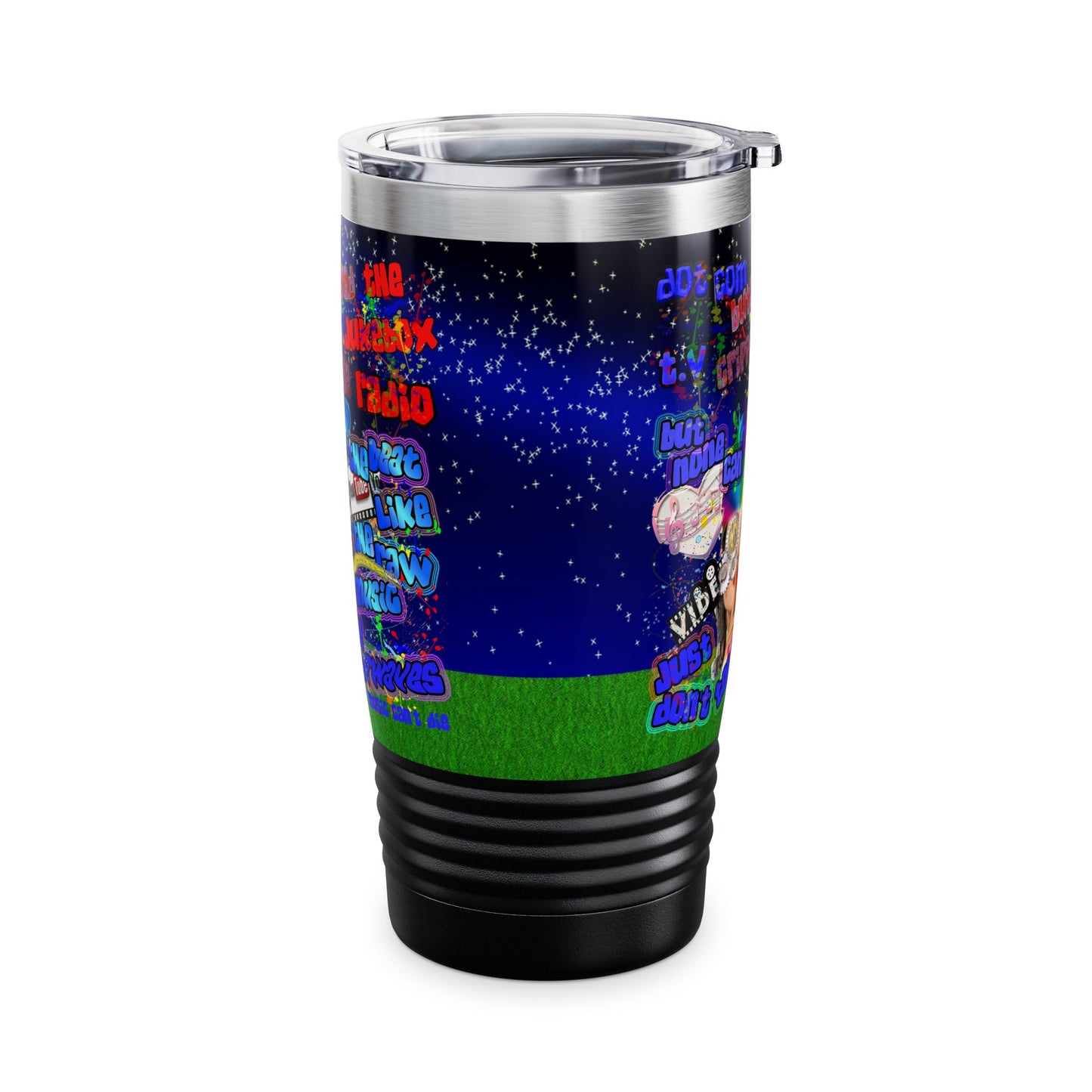 drop the beat - Ringneck Tumbler, 20oz  ('snoops' background)