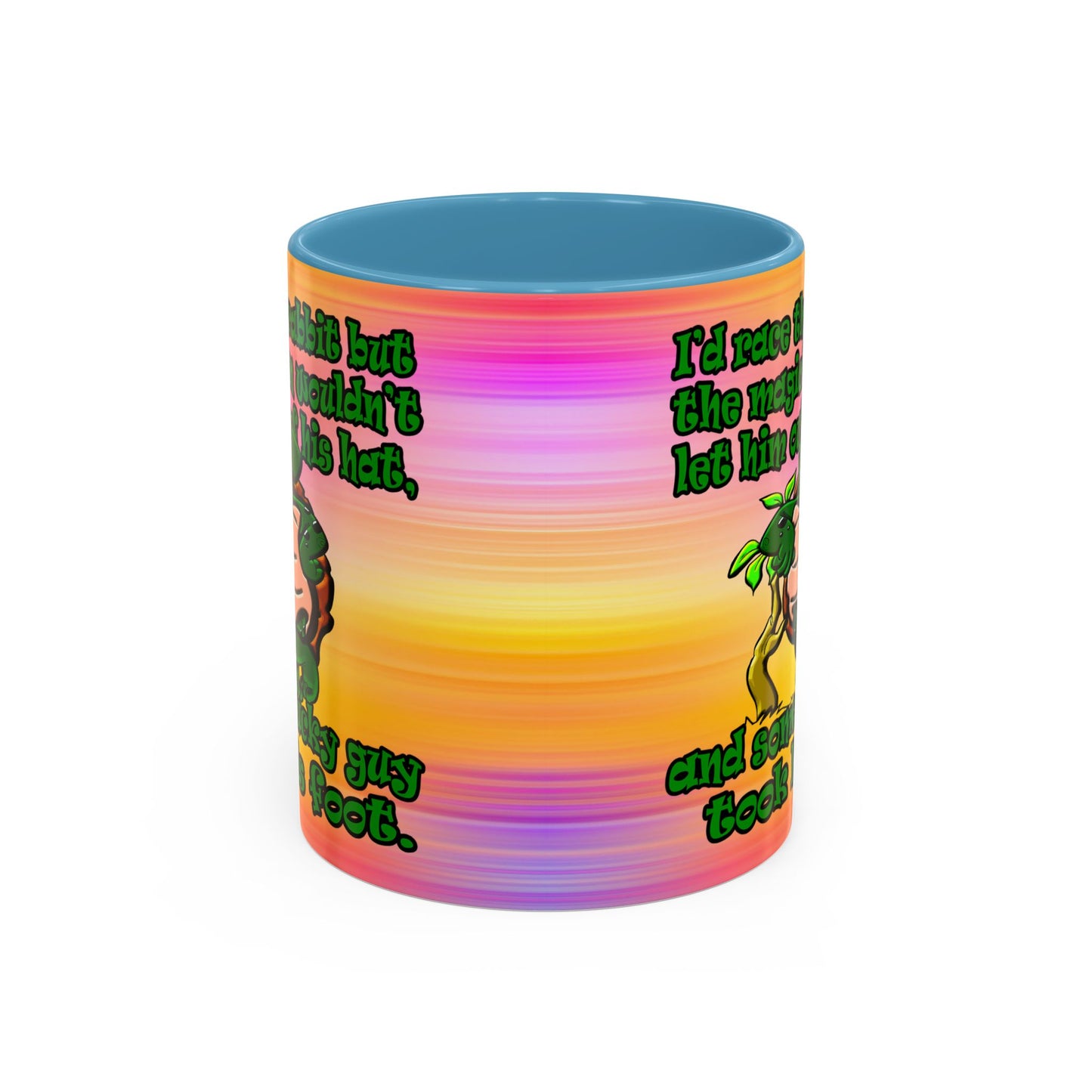 turtle race - Accent Mug (color blur)