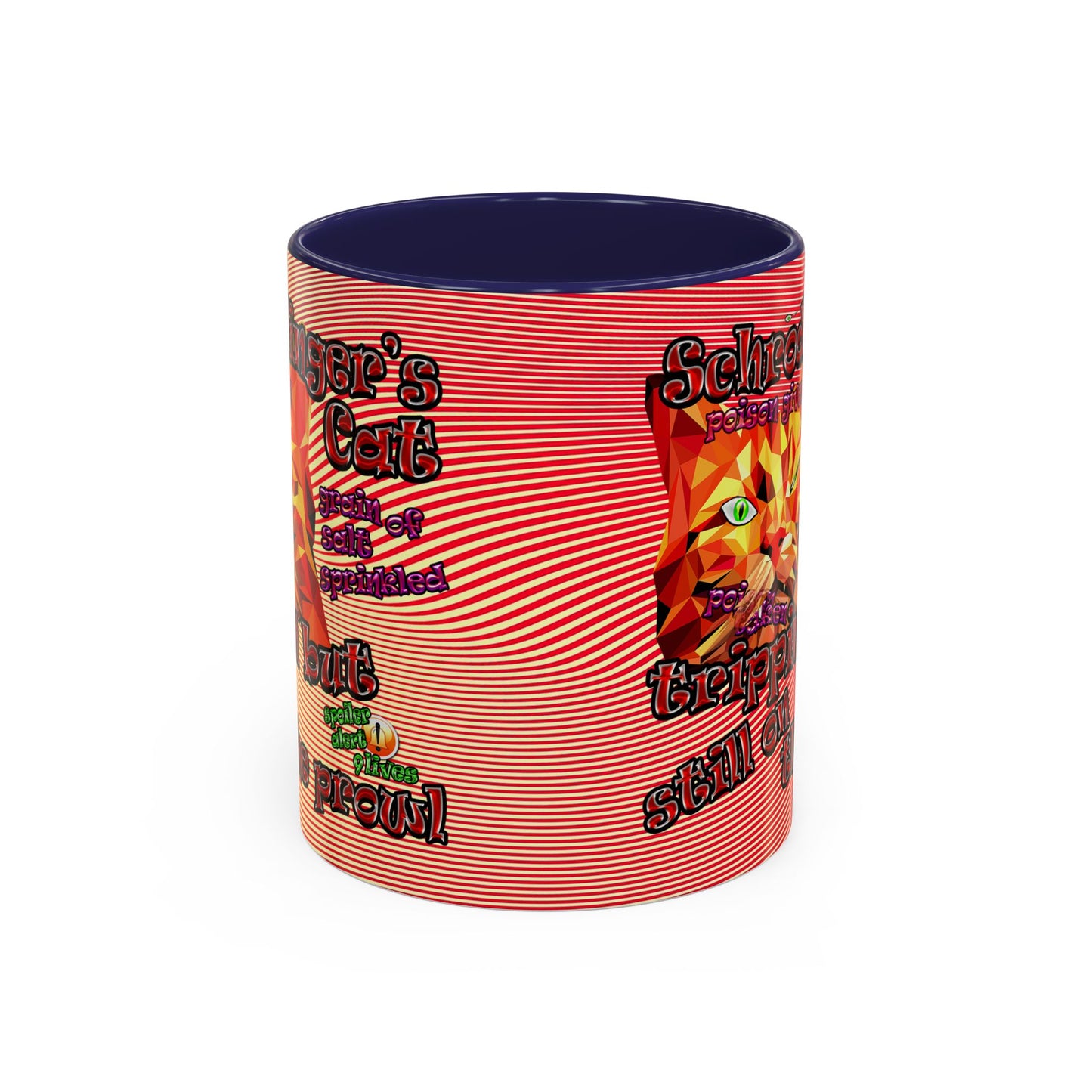 schrodinger's cat - Accent Mug (yellow-orange wave)