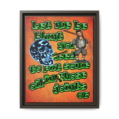 og - framed canvas art (burnt orange)