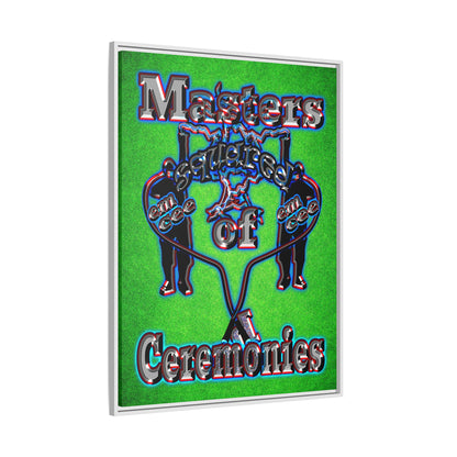 em cee squared - framed canvas art (green turf)