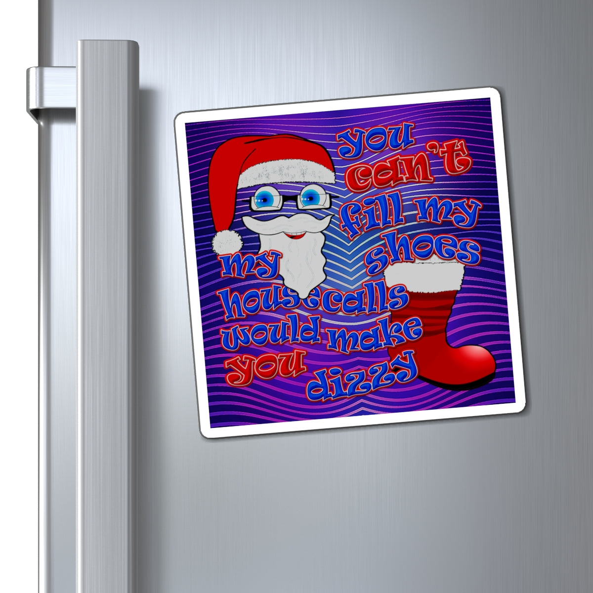 santa's shoes - Magnets - (purple wave)