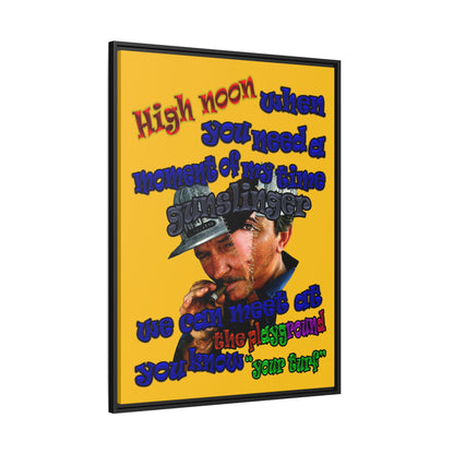 high noon - framed canvas art (yellow)