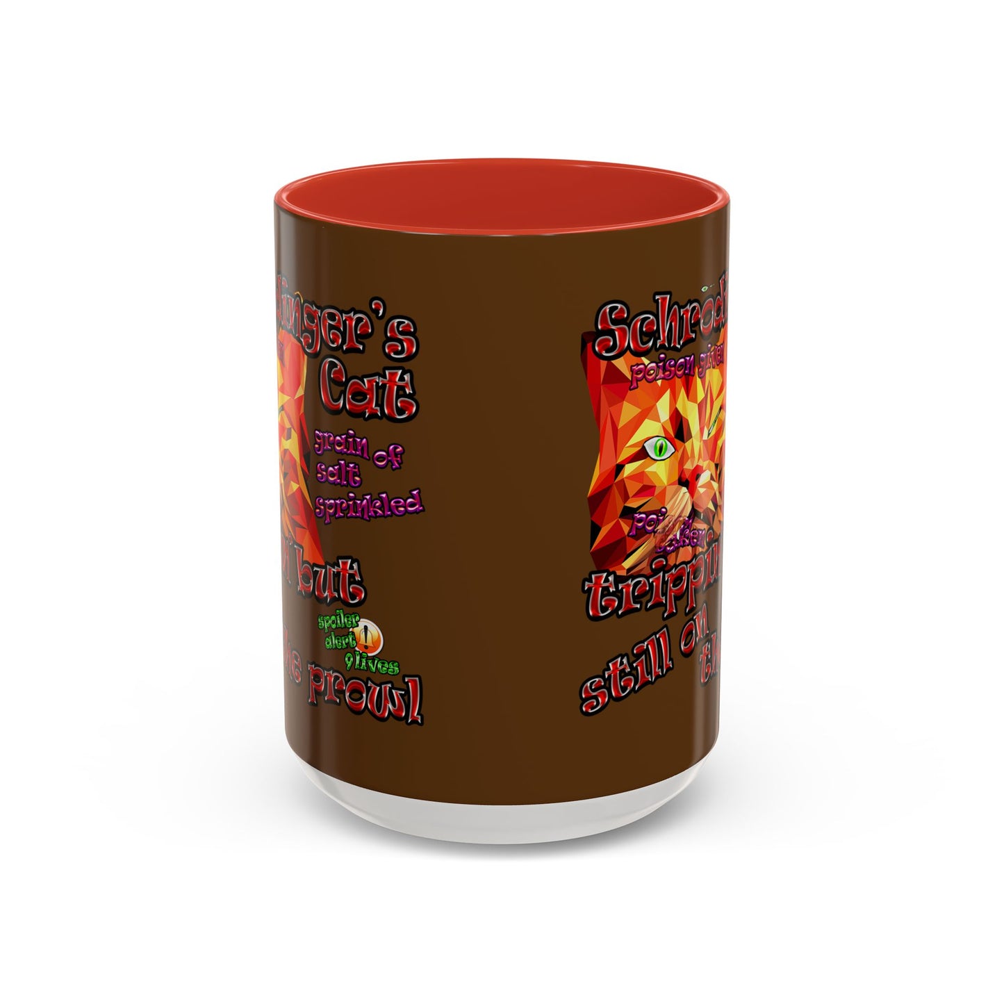 schrodinger's cat - Accent Mug (brown)