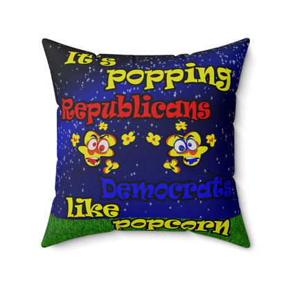 popping like popcorn - Faux Suede Square Pillow - ('snoops' background)