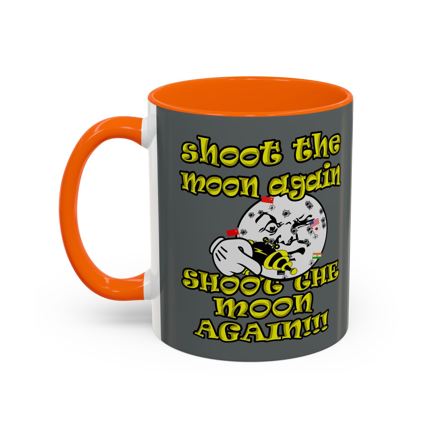 shoot the moon again - Accent Mug (dark grey)