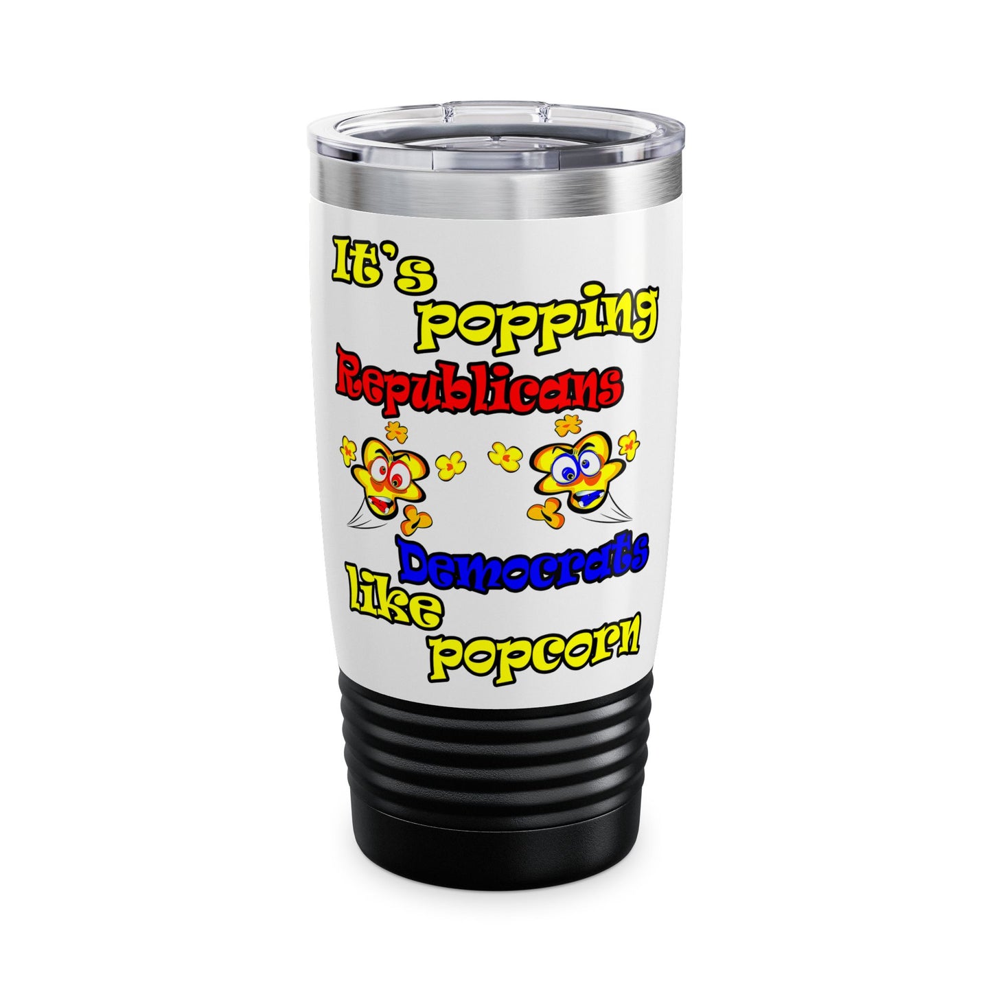 popping like popcorn - Ringneck Tumbler, 20oz (white)