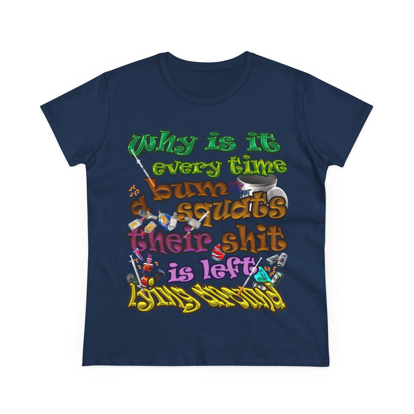 the bum's shit - Women's Midweight Cotton Tee