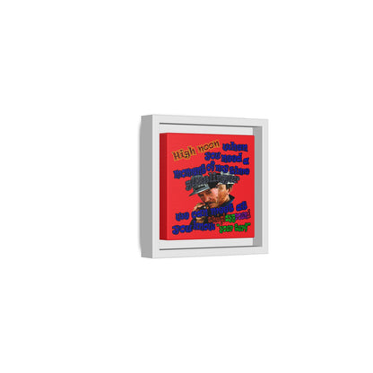 high noon - framed canvas art (red)