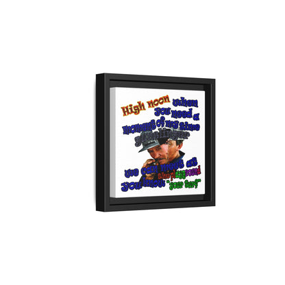 high noon - framed canvas art (white)