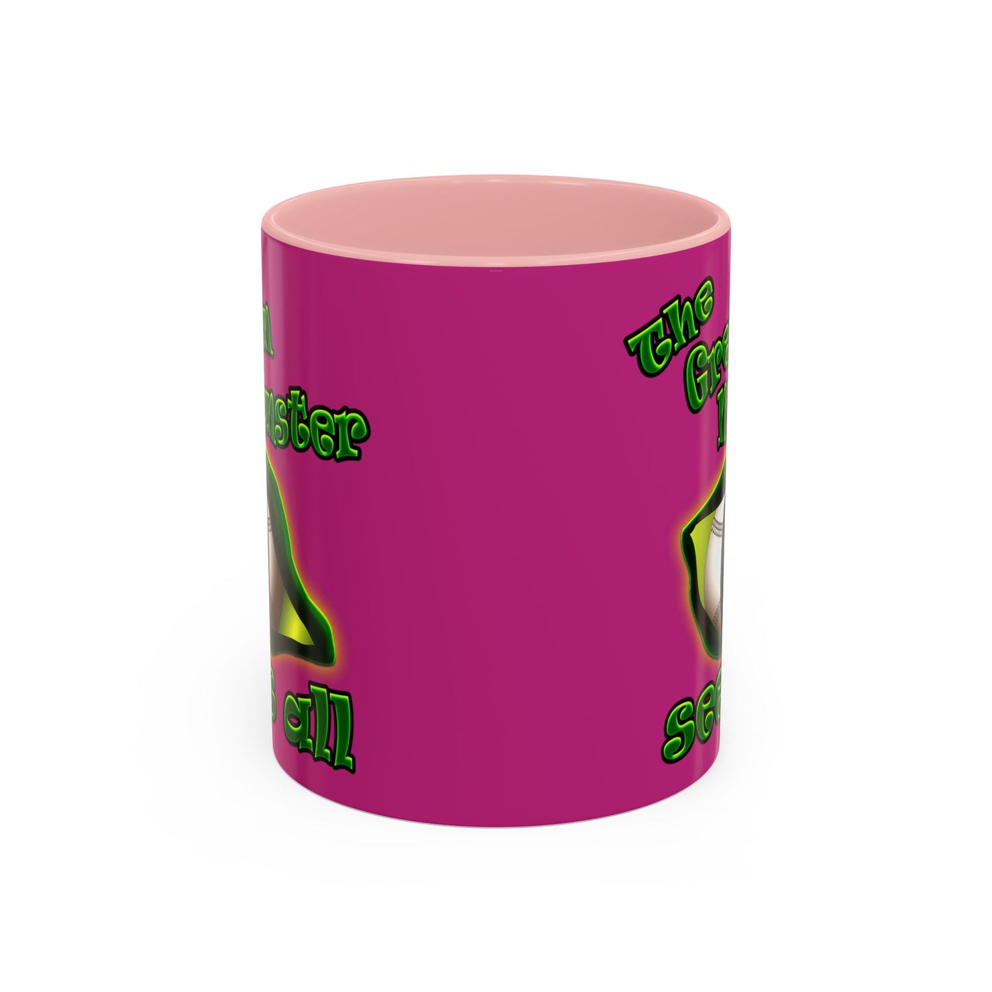 green monster - Accent Mug (pink)