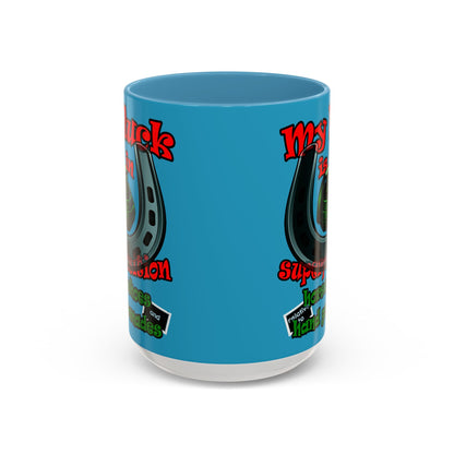 my luck - Accent Mug (turquoise)