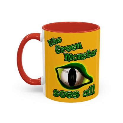 green monster - Accent Mug (yellow)