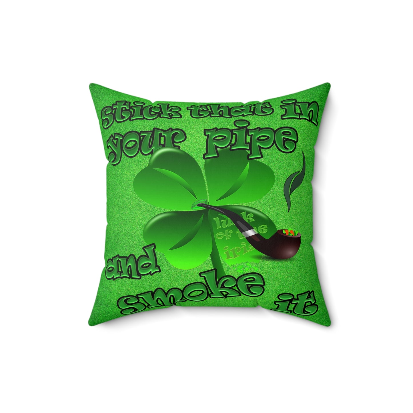 celtics logo - Spun Polyester Square Pillow - (green turf)