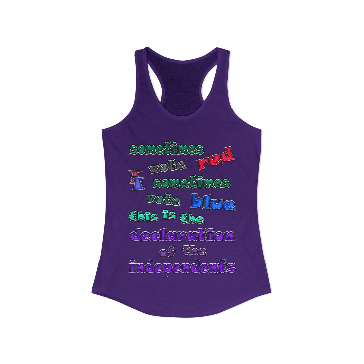 declaration of the independents - Women's Ideal Racerback Tank