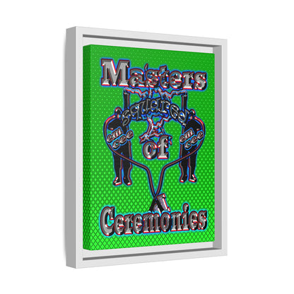 em cee squared - framed canvas art (logo green)