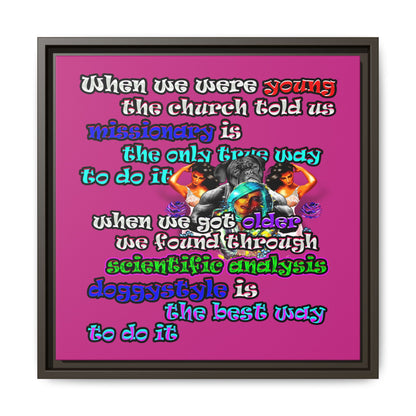 doggystyle - framed canvas art (pink)